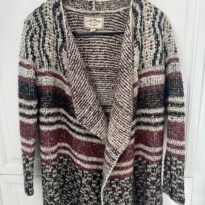 Cozy Lucky Brand Striped long Sweater Cardigan